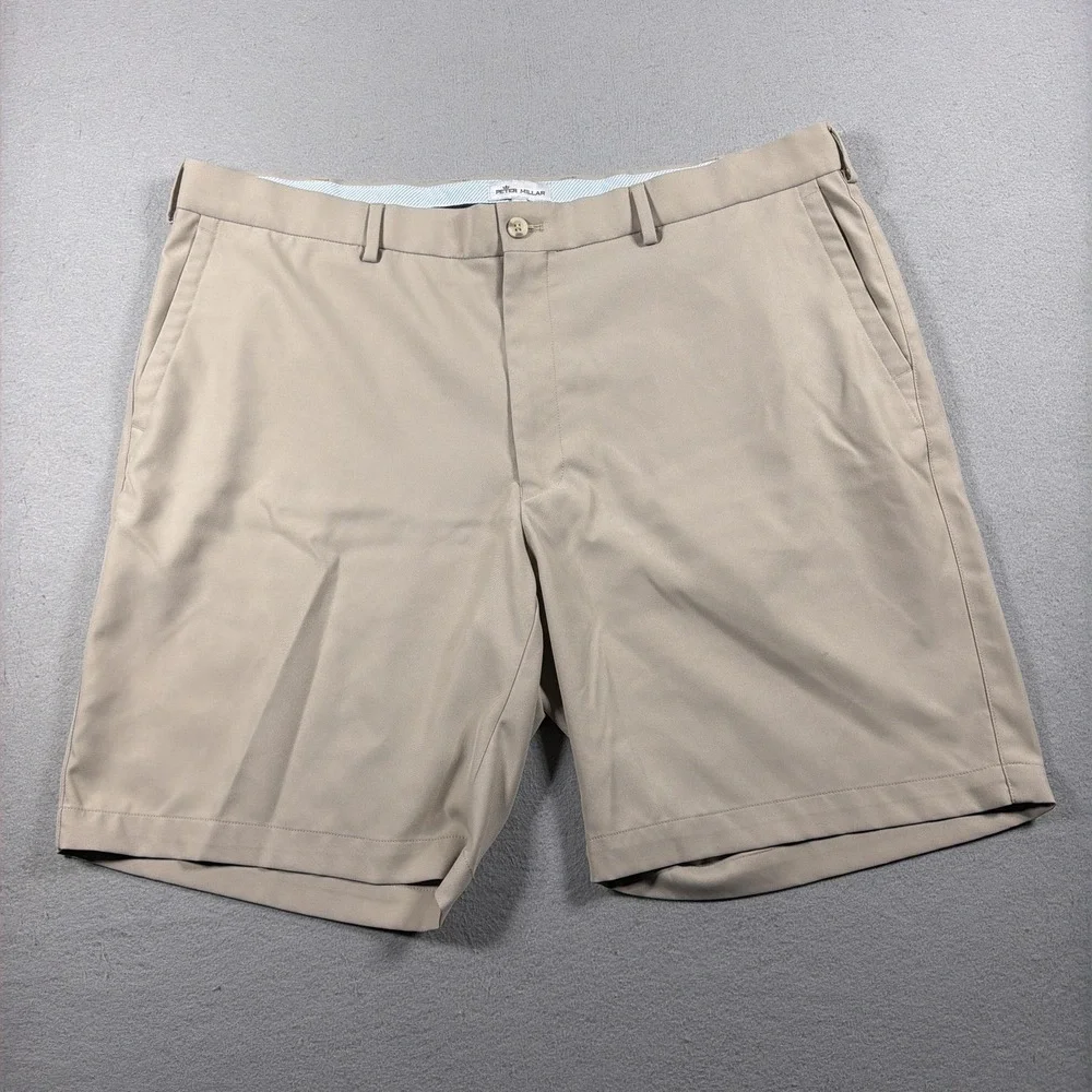 Peter Millar Shorts Mens 40 Beige Chino Golf‎ Performance Casual Stretch Summer